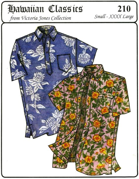 men's aloha shirt pattern|hawaiian style sewing pattern.